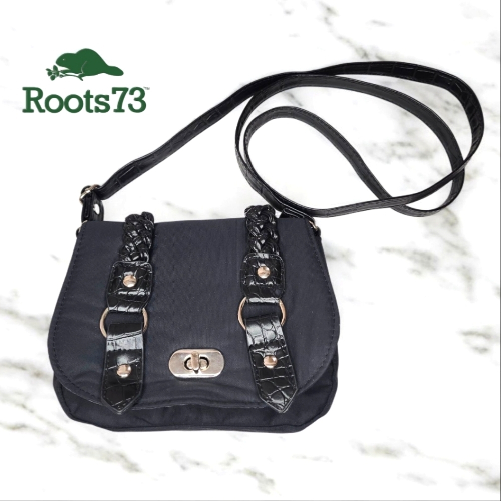 ROOTS Mini Black Crossbody Bag